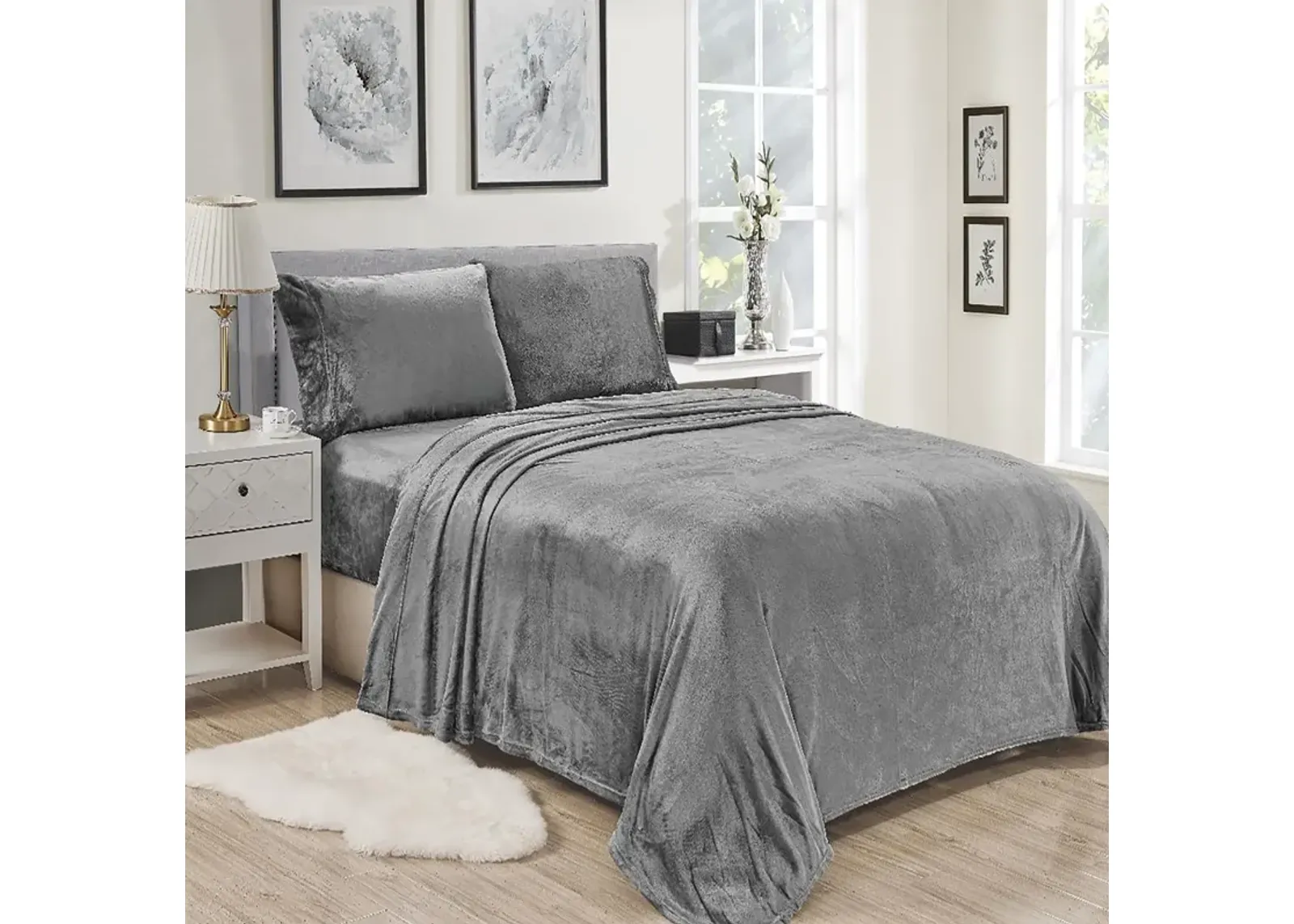 Plazatex Kansas Wrinkle Resistant Ultra Soft Solid Premium All Season Bed Sheet Set