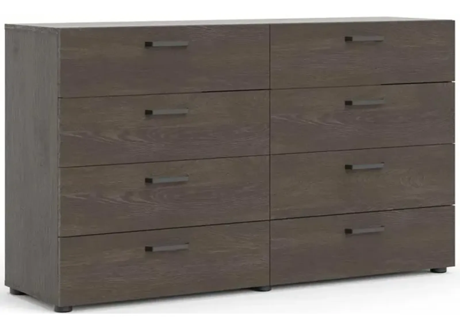 Tvilum Dallas 8 Drawer Double Dresser, Dark Chocolate