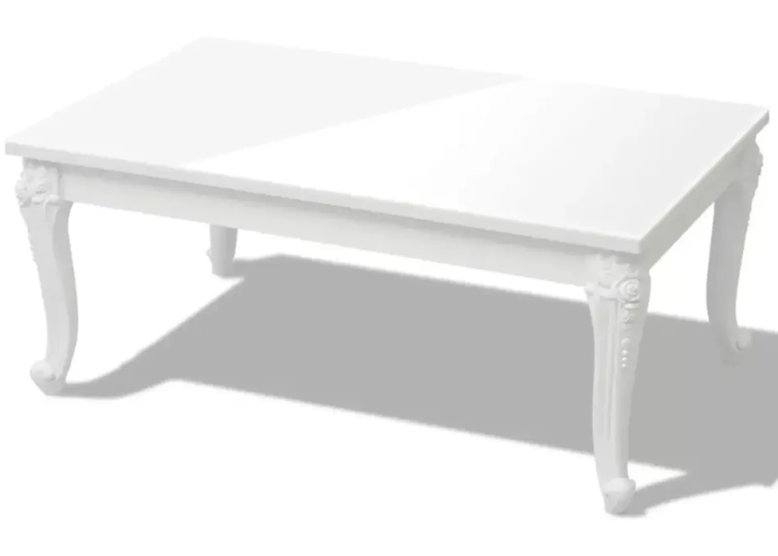 vidaXL Coffee Table 39.4"x23.6"x16.5" High Gloss White