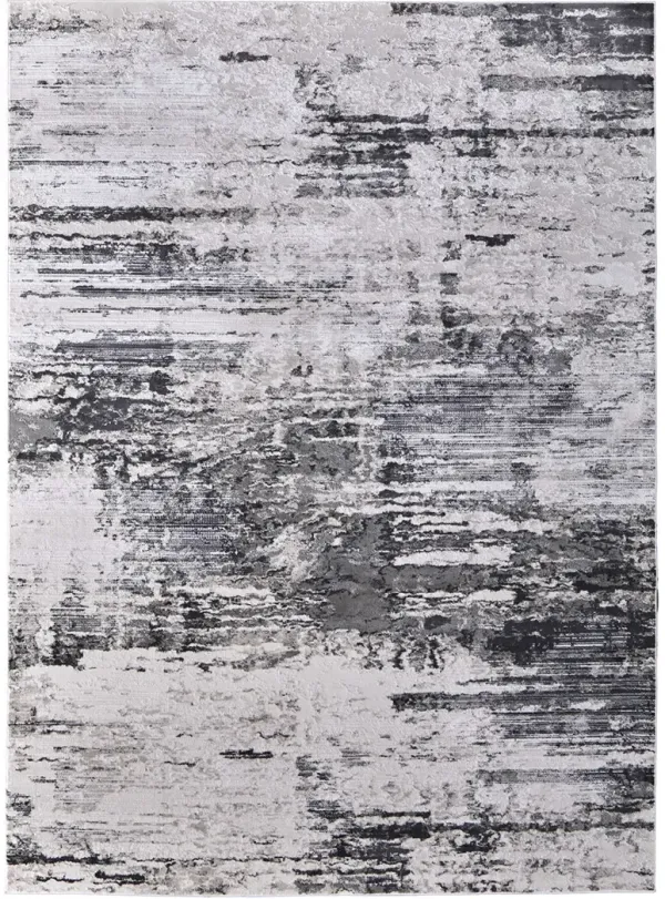 Prasad 39N9F 5' x 8' Ivory/Gray/Taupe Rug