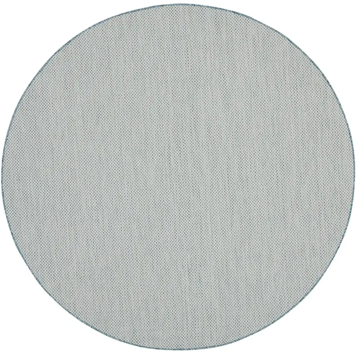 Courtyard COU01 Ivory/Aqua 6' x Round Rug