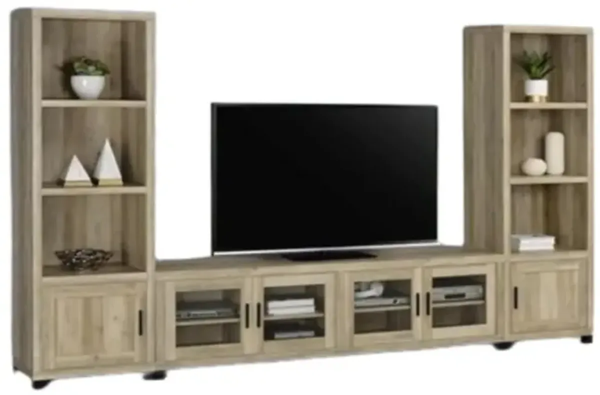 Sachin 3-piece Entertainment Center With 79" TV Stand Antique Pine