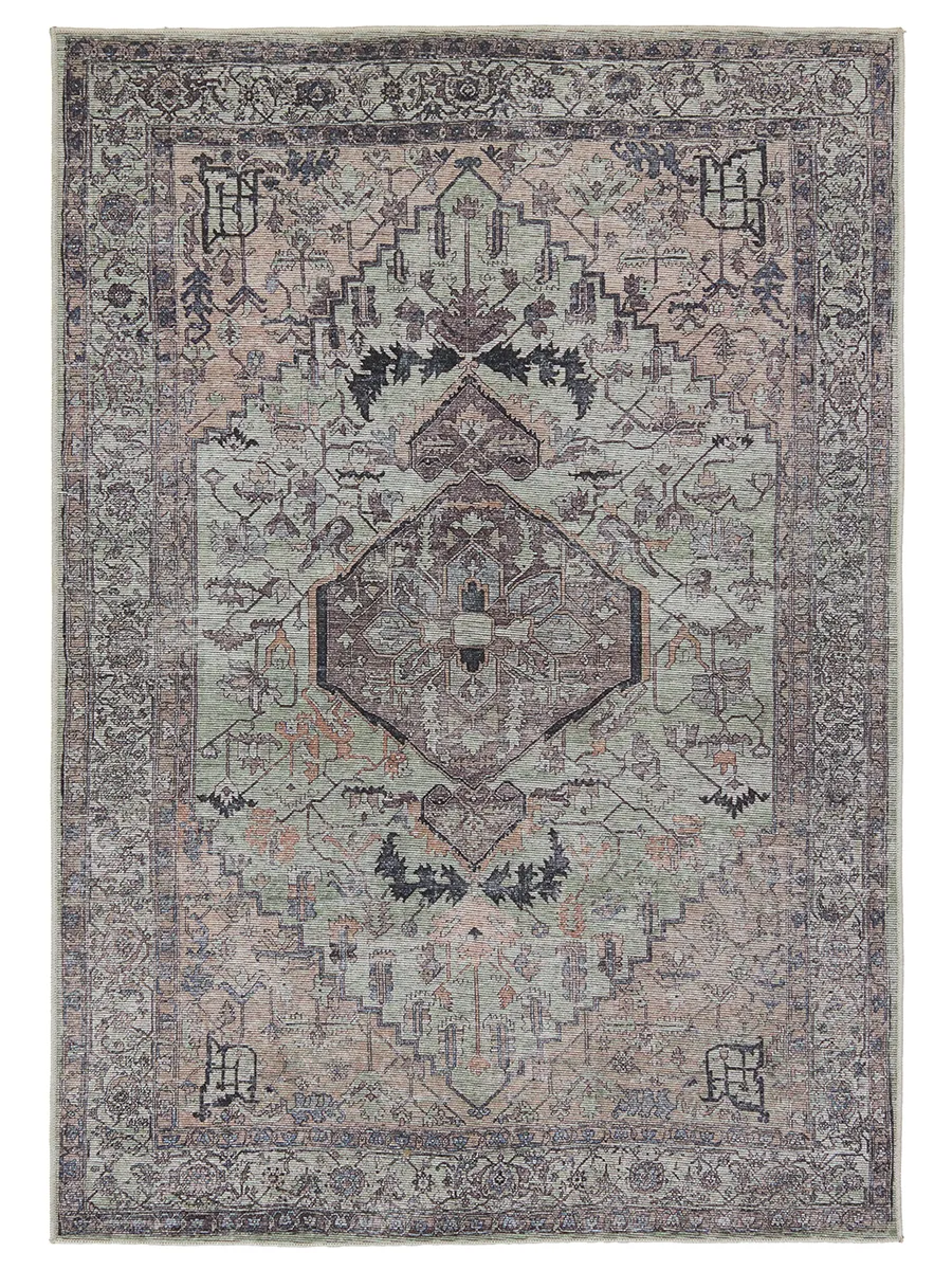 Vindage Abbott Green 3' x 8' Runner Rug