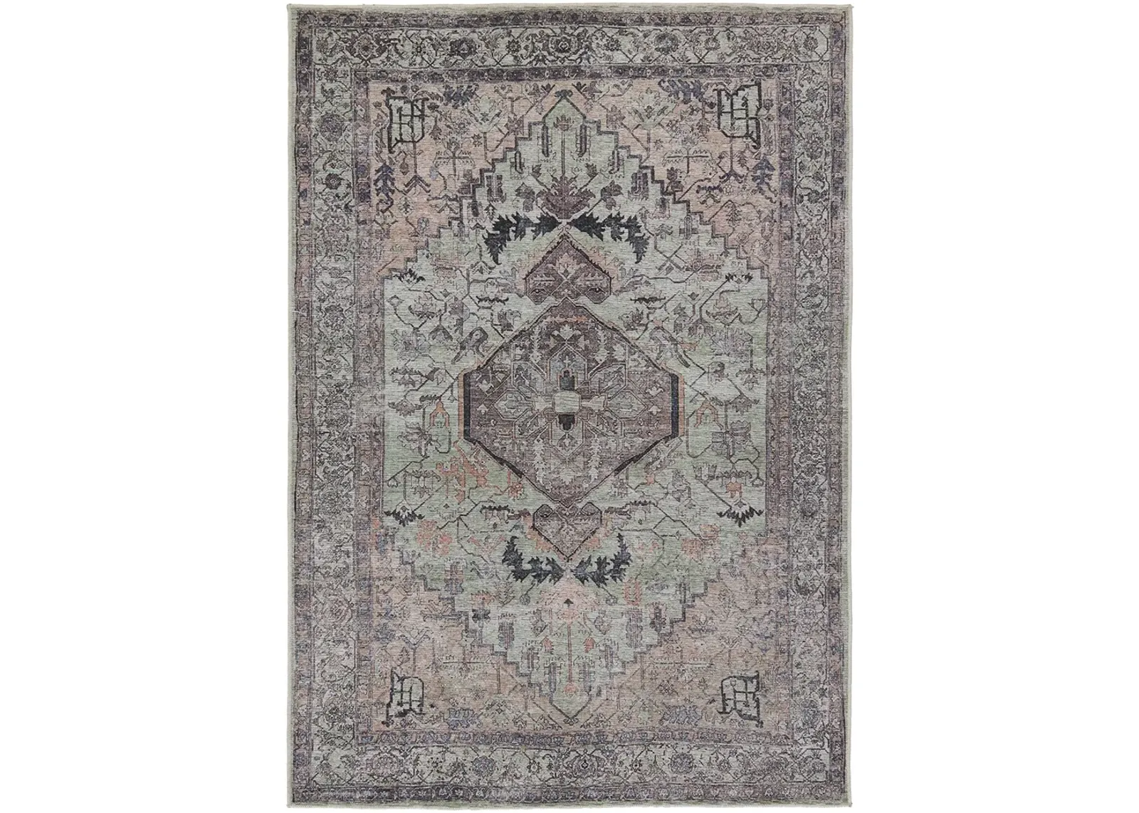 Vindage Abbott Green 3' x 8' Runner Rug