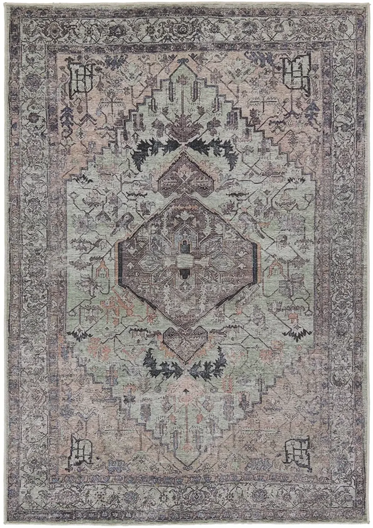 Vindage Abbott Green 3' x 8' Runner Rug