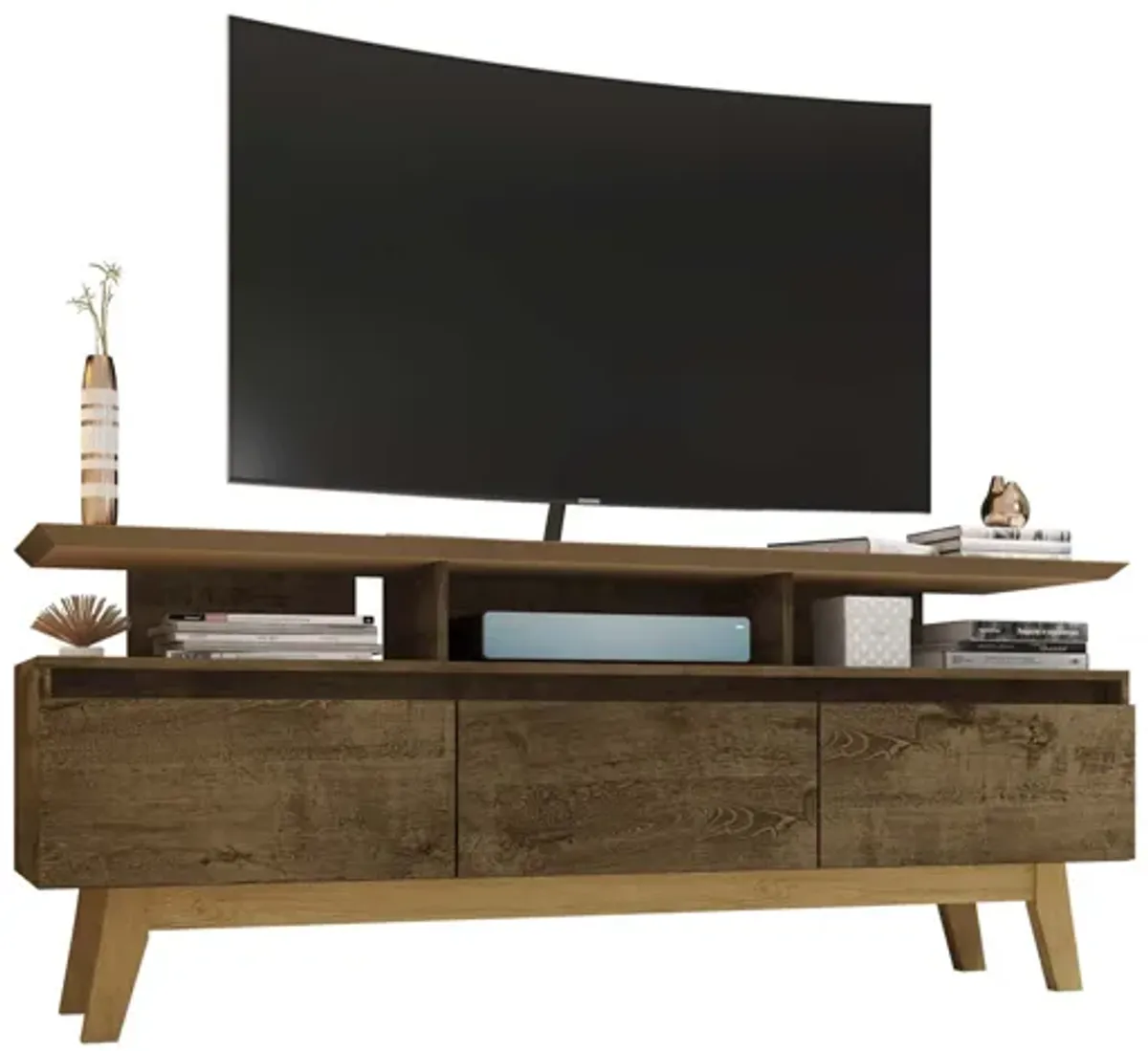 Yonkers Brown Small TV Stand