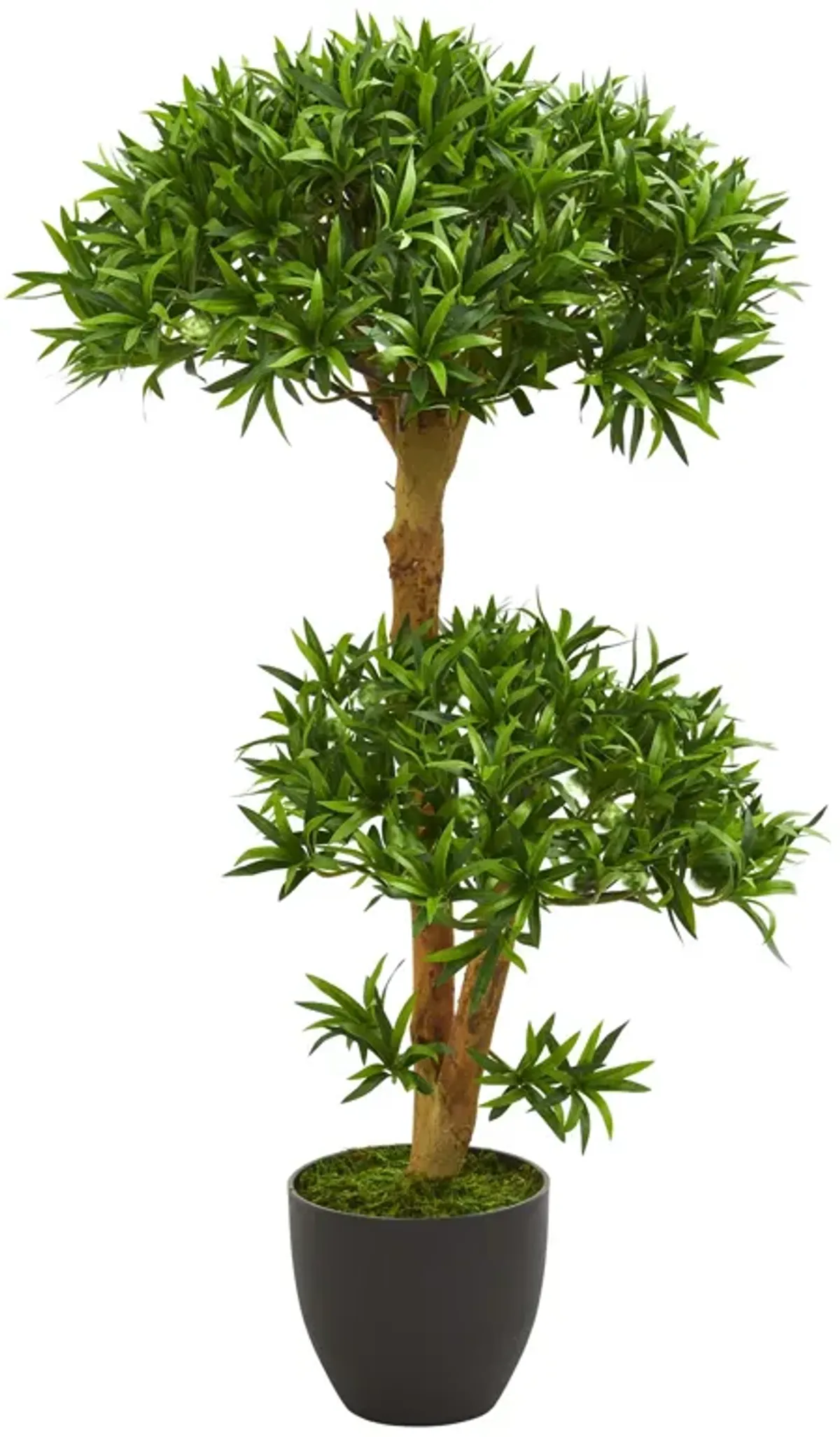 Hivvago 3 Feet Bonsai Styled Podocarpus Artificial Tree