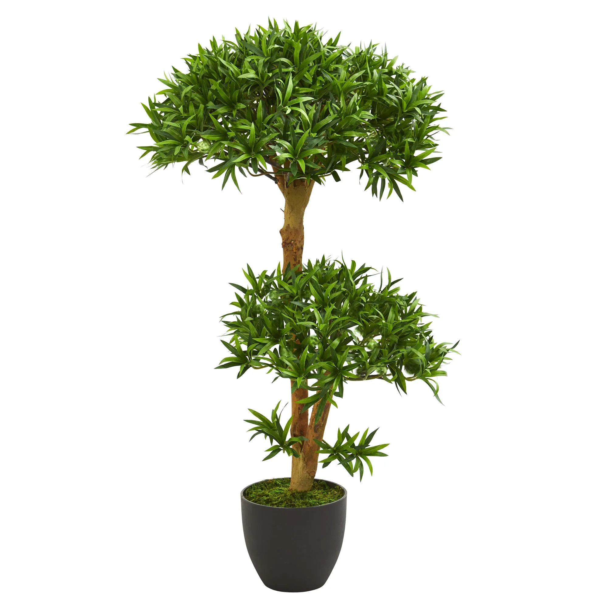 HomPlanti 3 Feet Bonsai Styled Podocarpus Artificial Tree