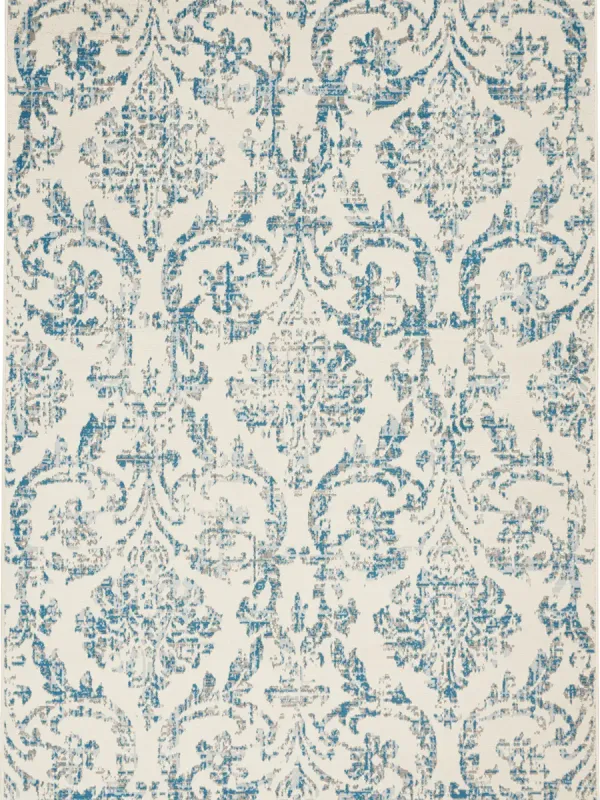 Jubilant JUB09 Ivory/Blue 6' x 9' Rug