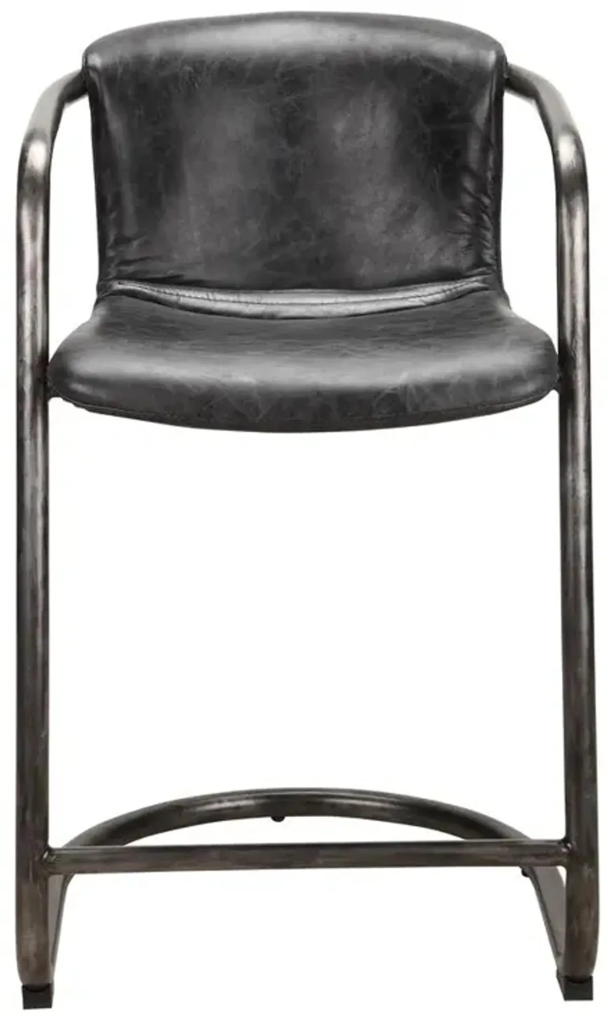 Belen Kox Rustic Black Leather Counter Stool - Freeman Collection (Set of 2), Belen Kox