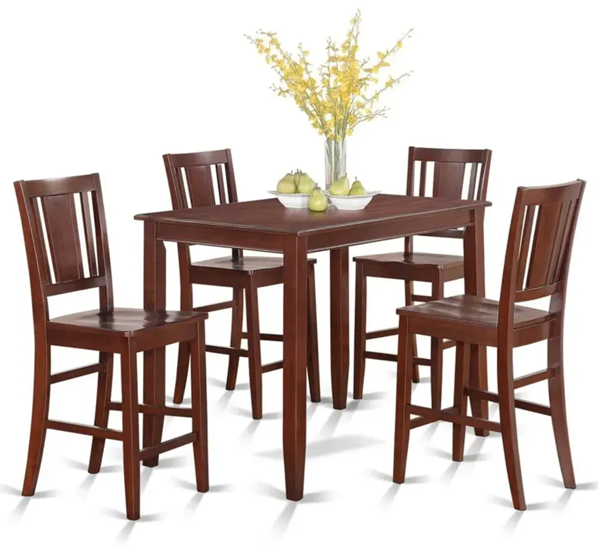 5 Pc Counter height Table set-high top Table and 4 Kitchen counter Chairs