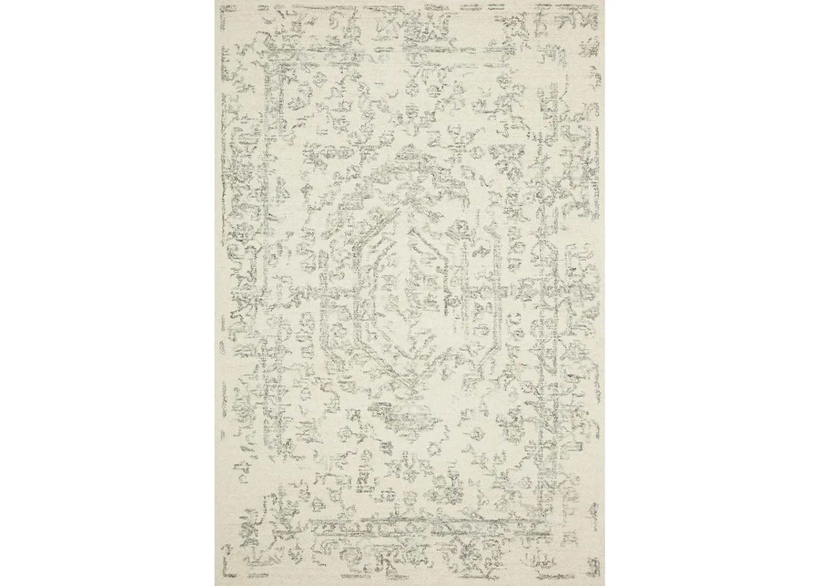 Annie ANN01 White/Grey 3'6" x 5'6" Rug