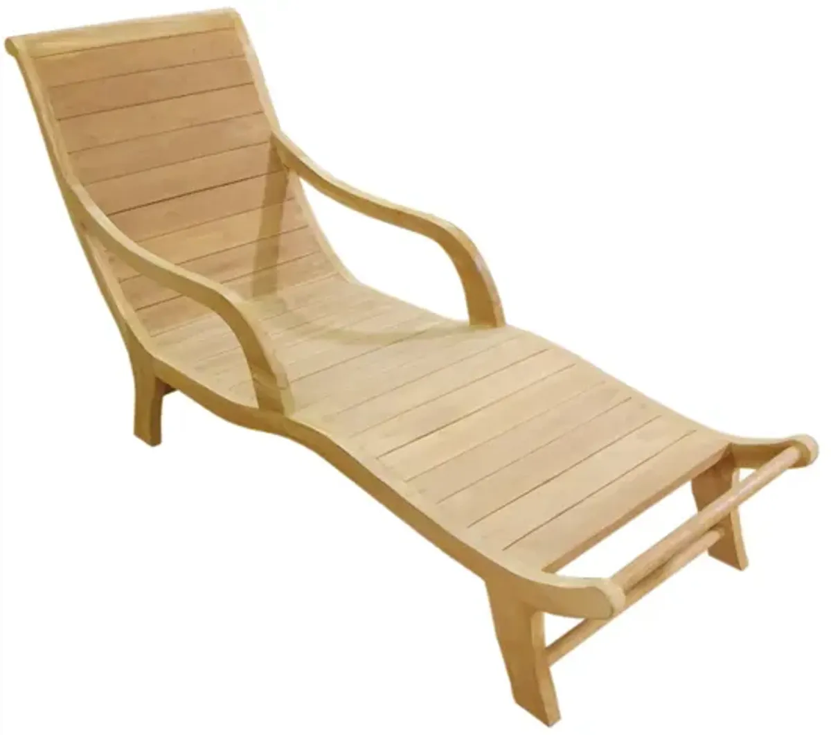 Teak Curved Resting Lounger