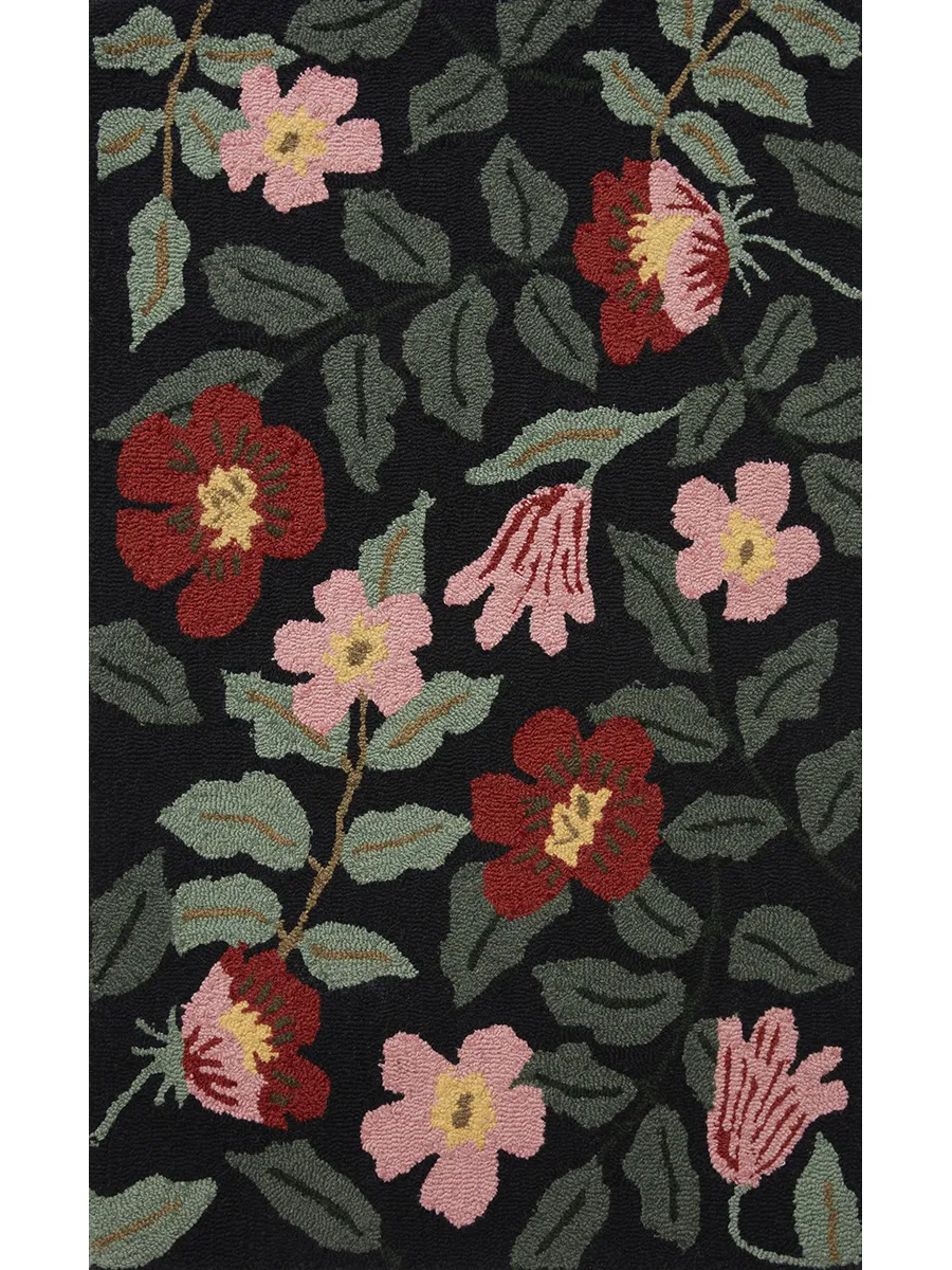 Minnie MIN06 Black/Multi 2'3" x 3'9" Rug