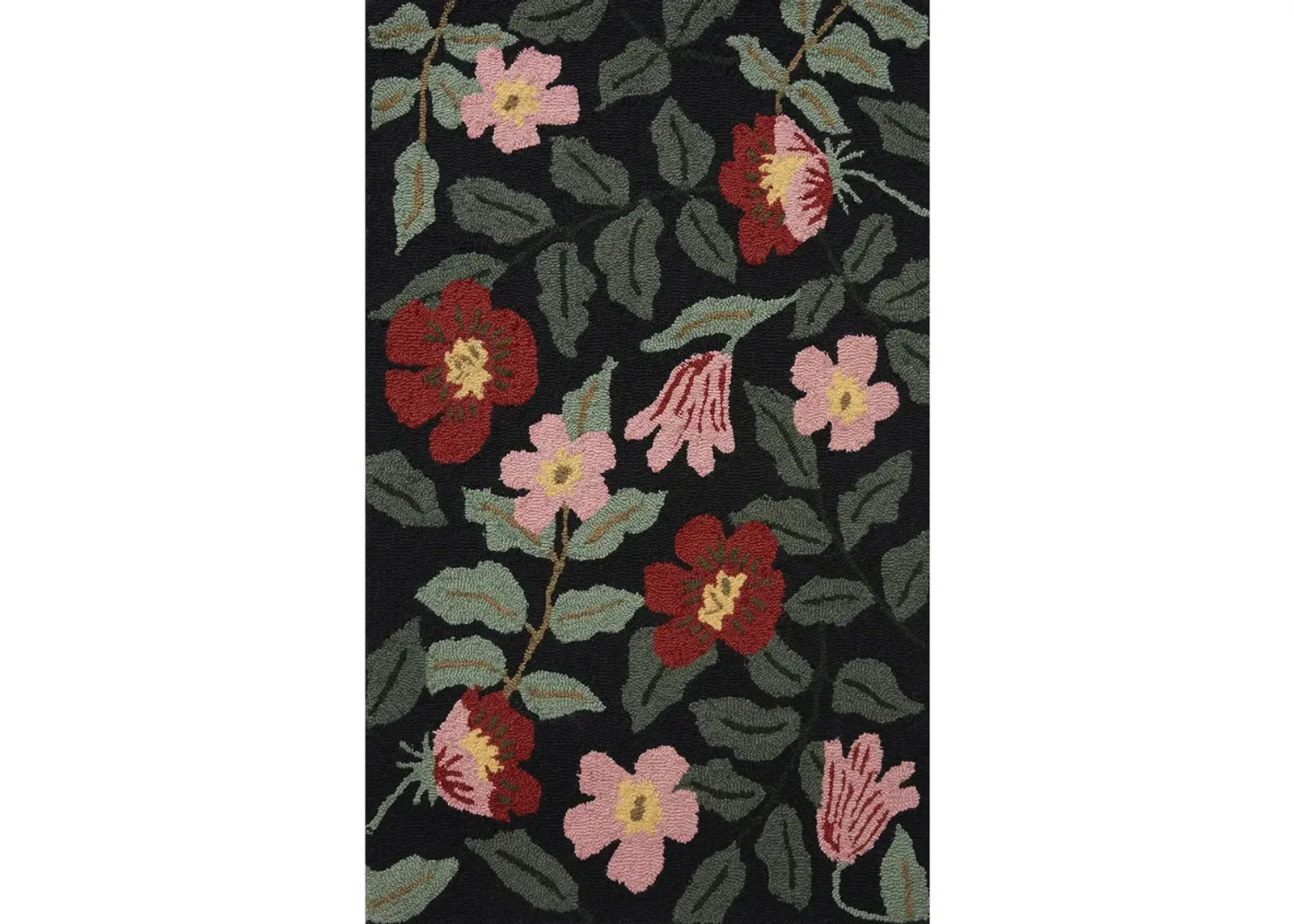 Minnie MIN06 Black/Multi 2'3" x 3'9" Rug