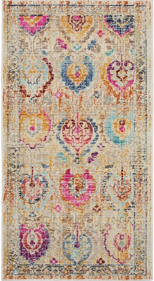 Vintage Kashan VKA04 Ivory/Multicolor 2' x 4' Rug