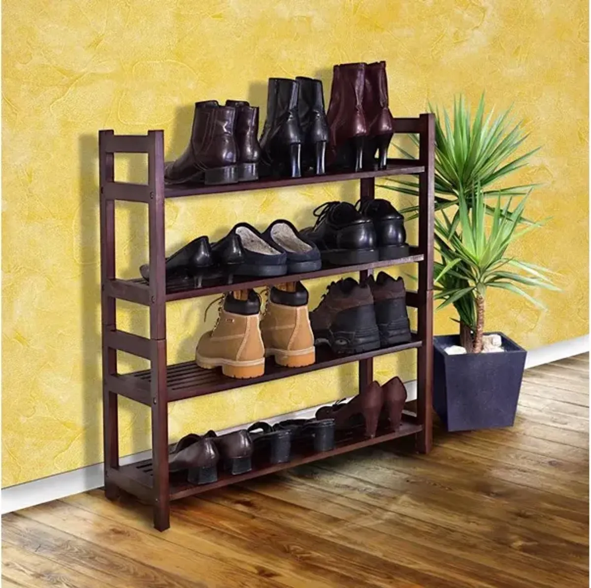 Mahogany Veranda 4 tier Shoe Rack