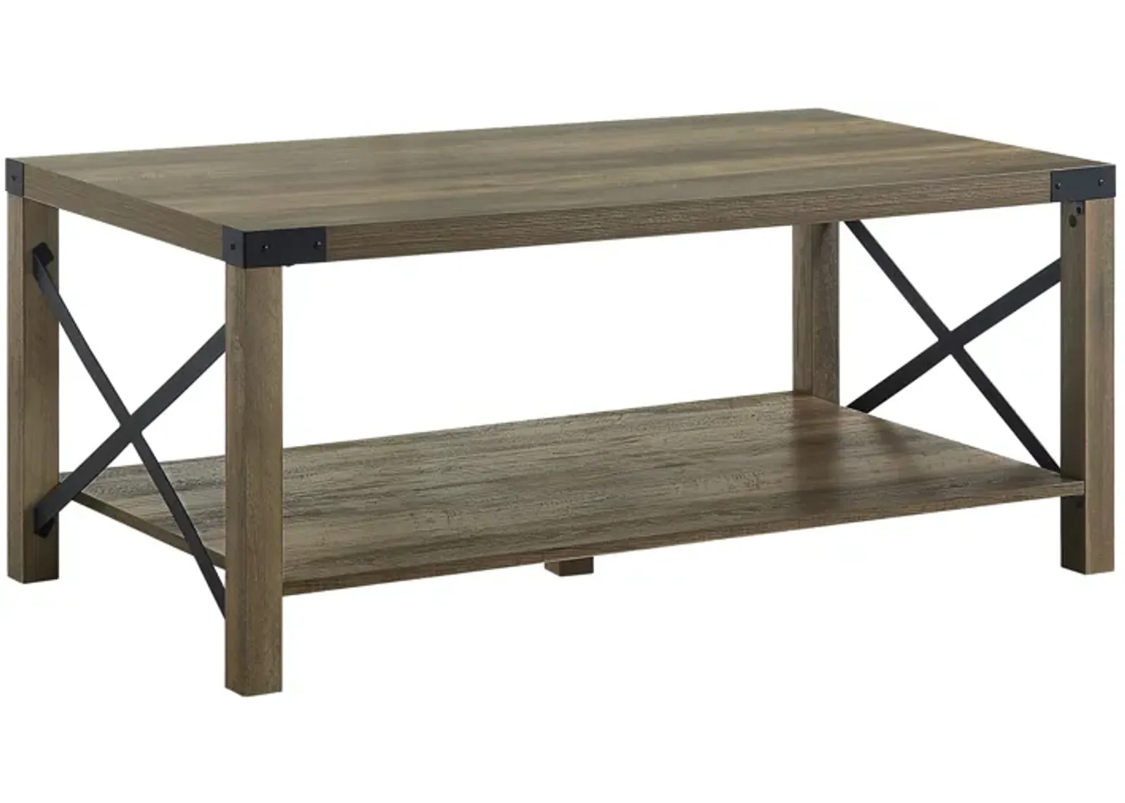 ACME Abiram Coffee Table, Rustic Oak Finish