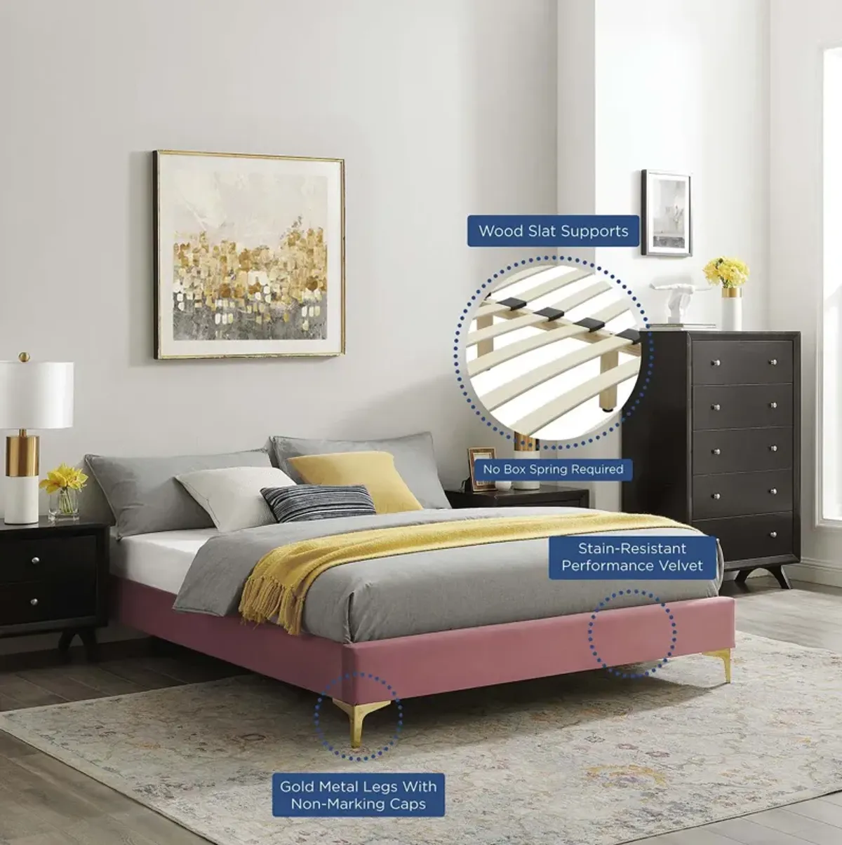 Modway - Sutton Full Performance Velvet Bed Frame