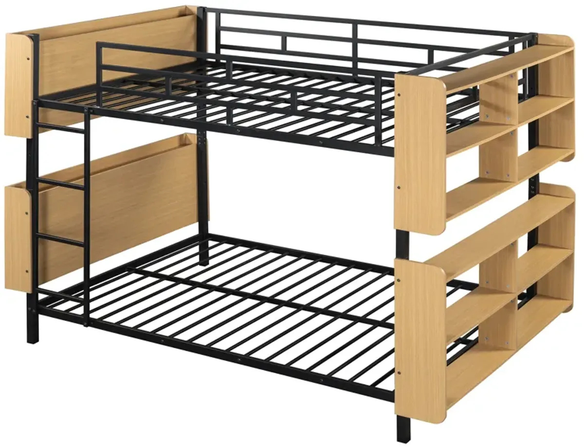 Merax Bunk Bed with Ladder and Full-Length Guardrail