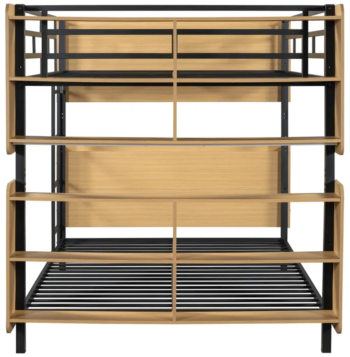 Merax Bunk Bed with Ladder and Full-Length Guardrail