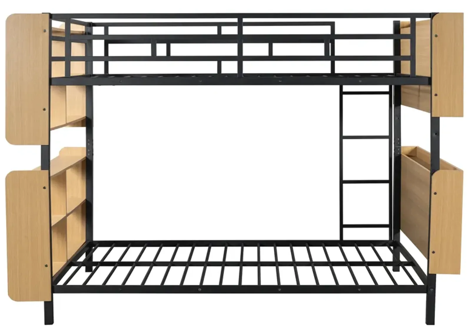 Merax Bunk Bed with Ladder and Full-Length Guardrail