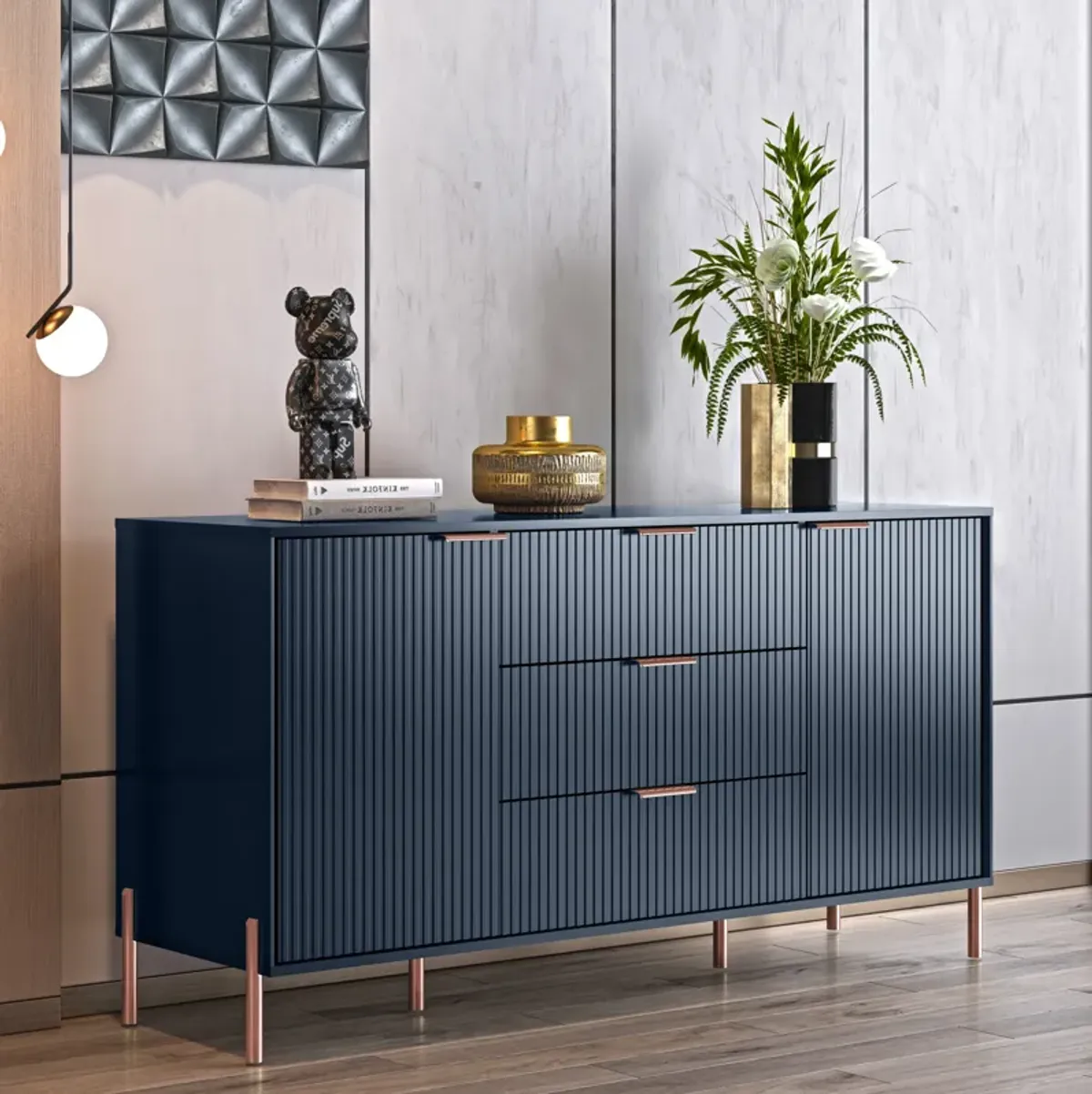 FESTIVO 58" Premium Storage Cabinet Dresser - Versatile and Stylish