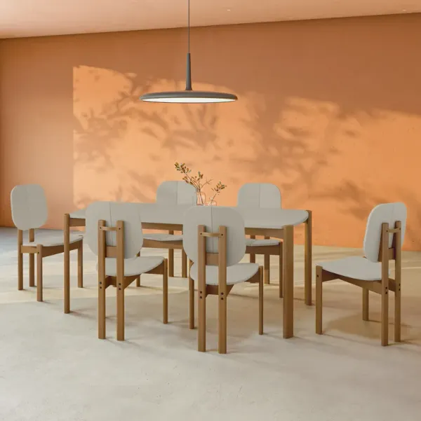 Gales Beige 7-Piece Dining Set
