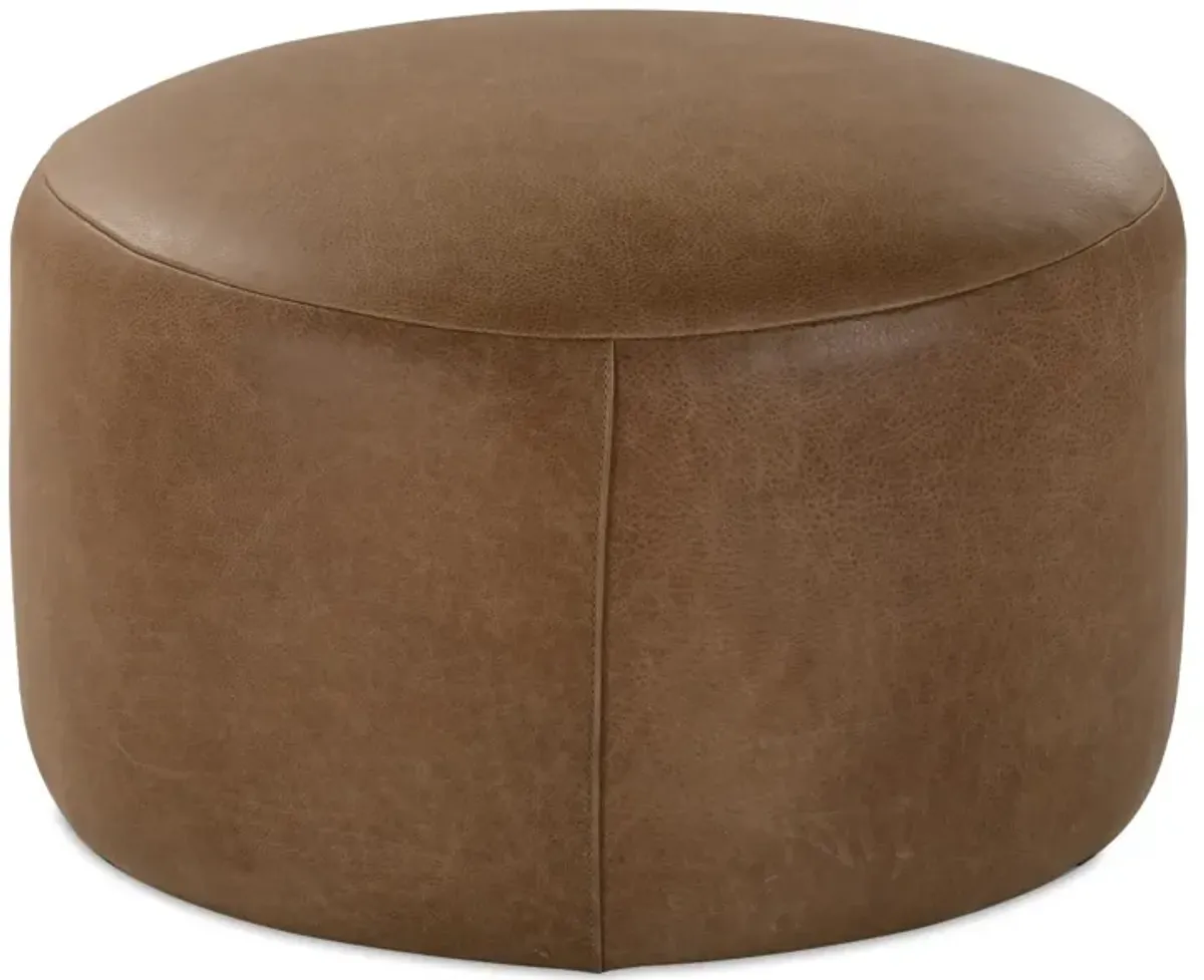 Cleo Leather Ottoman
