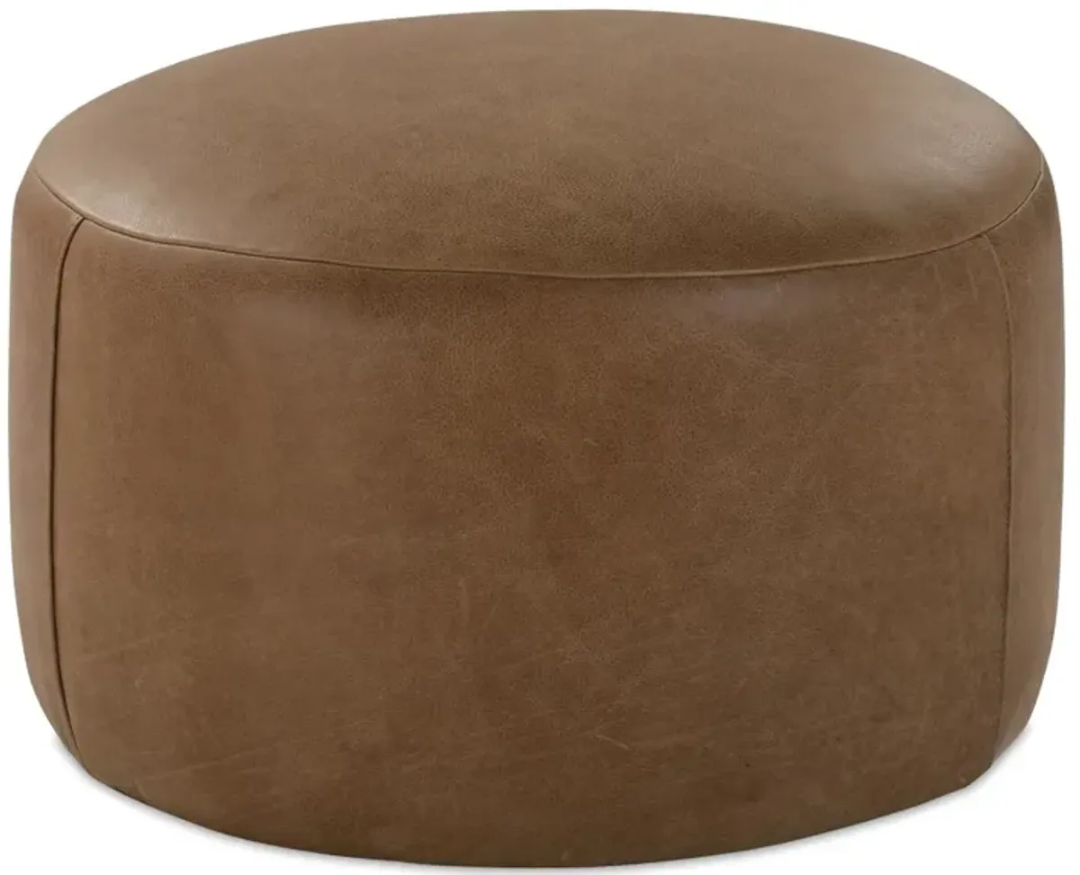 Cleo Leather Ottoman