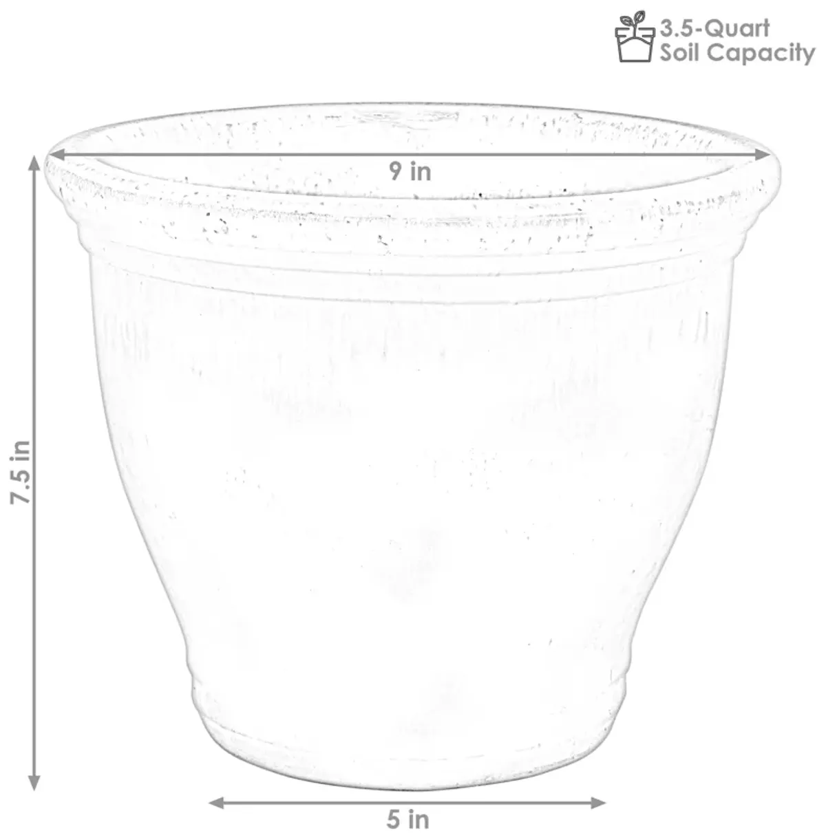 Sunnydaze Set of 2 Studio Glazed Ceramic Planter - 11"