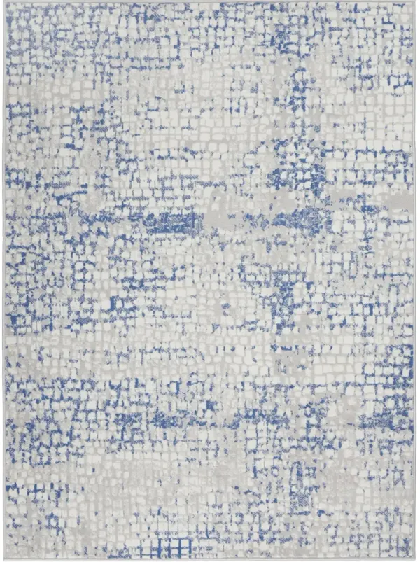 Whimsicle WHS07 Gray/Blue 4' x 6' Rug