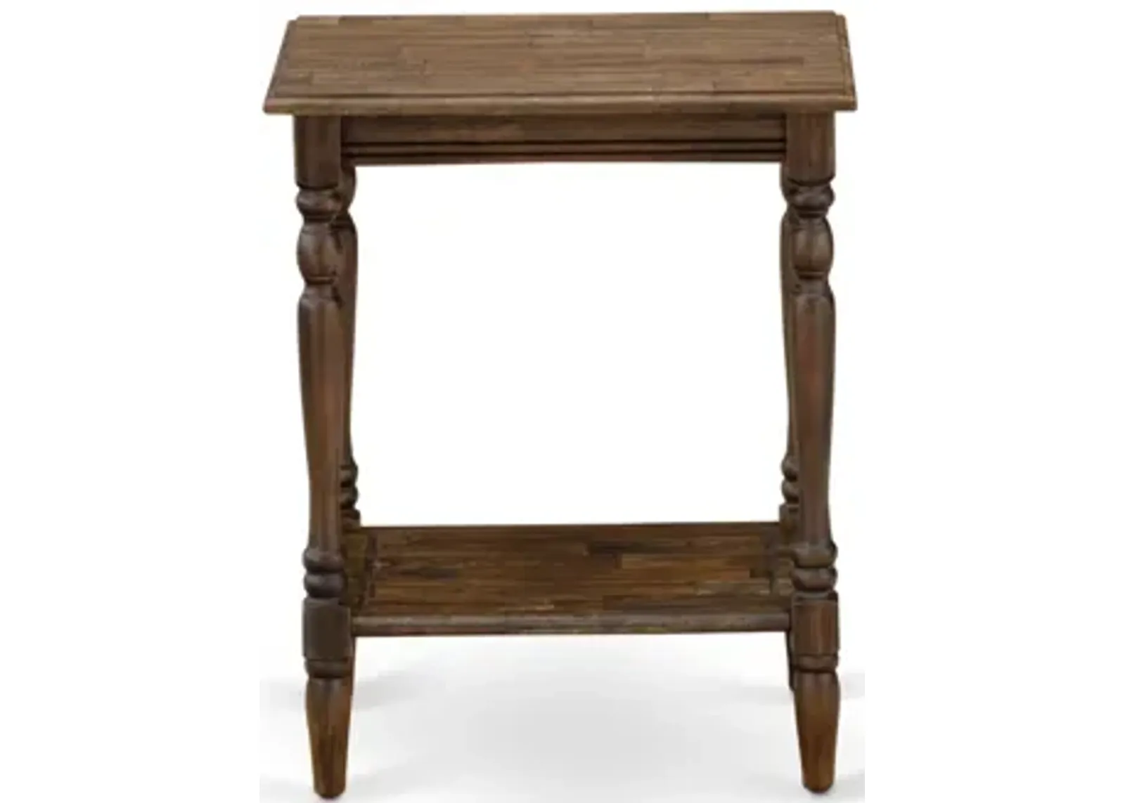 East West Furniture BF-07-ET Night Stand-Rectangle End Table with Open Storage Shelf for Bedroom, 16x20 Inch, Distressed Jacobean