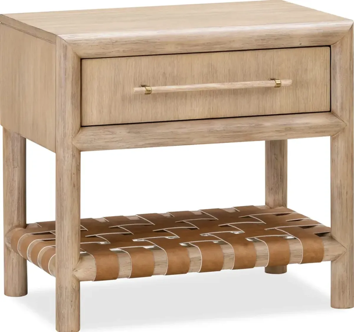 Dorsey One Drawer USB-charging Nightstand in Granola