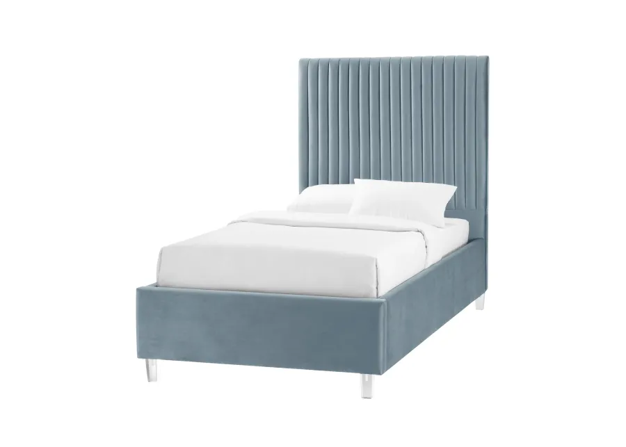 Inspired Home Jaylanie Velvet Platform Bed