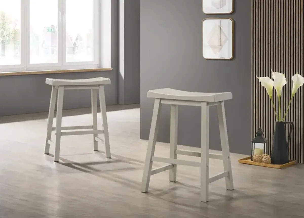 Streamdale Set Of 2 Alonzo Light Gray Backless Ergonomic Counter Height Stool