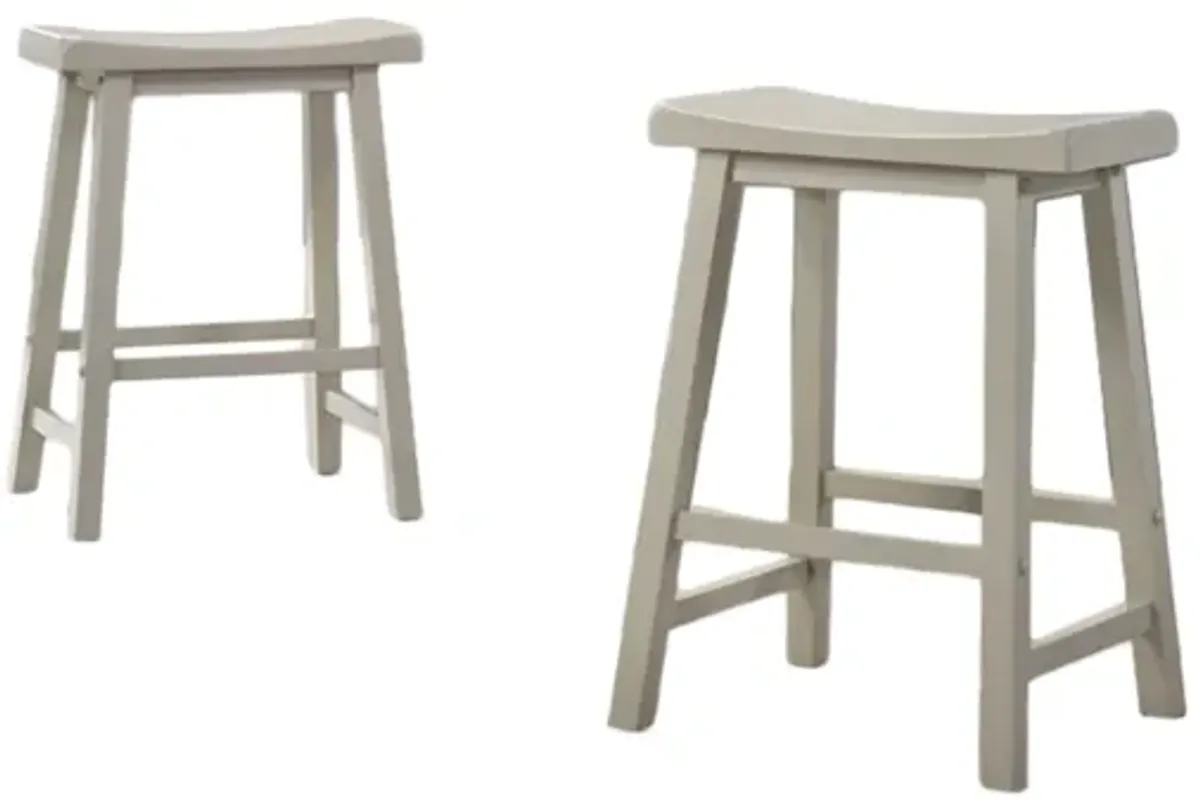 Streamdale Set Of 2 Alonzo Light Gray Backless Ergonomic Counter Height Stool