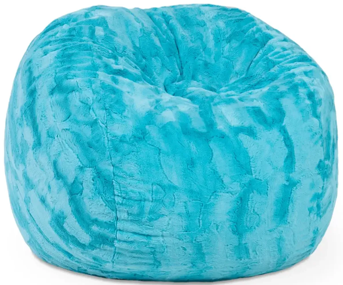 Jaxx Saxx 3 Foot Bean Bag Chair - Faux Fur - Fun Colors