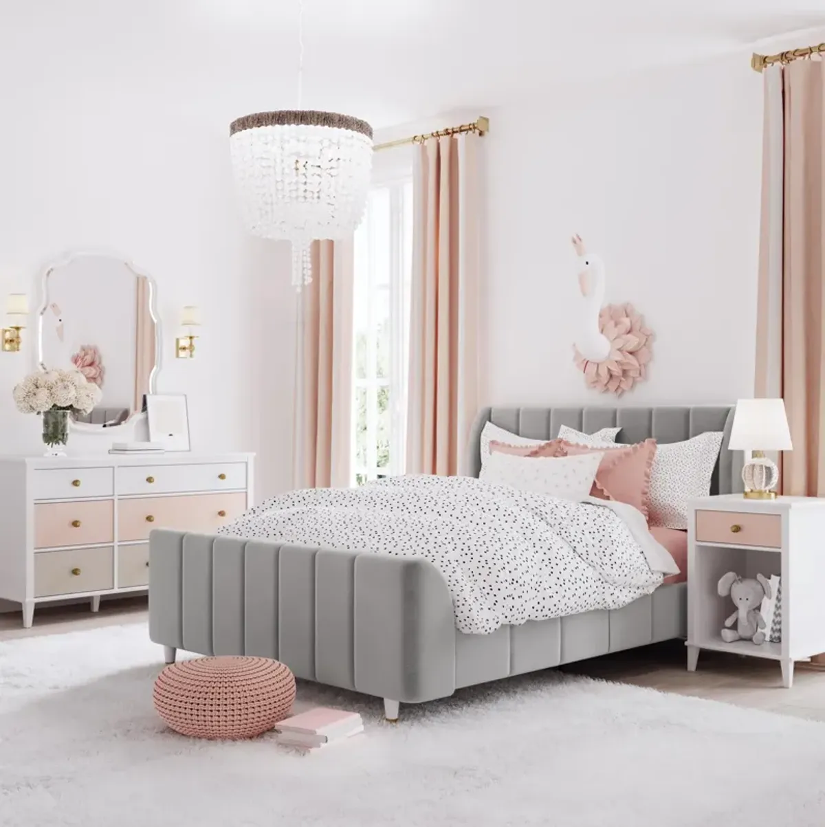 Little Seeds Valentina Kids' Full Upholstered Bed