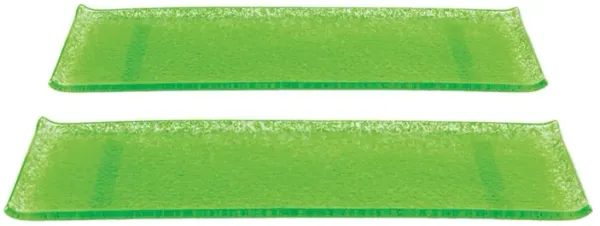 Glass Dinnerware 13.75" x 5" x h:0.5" Rectangular Glass Platter (Set of 2)