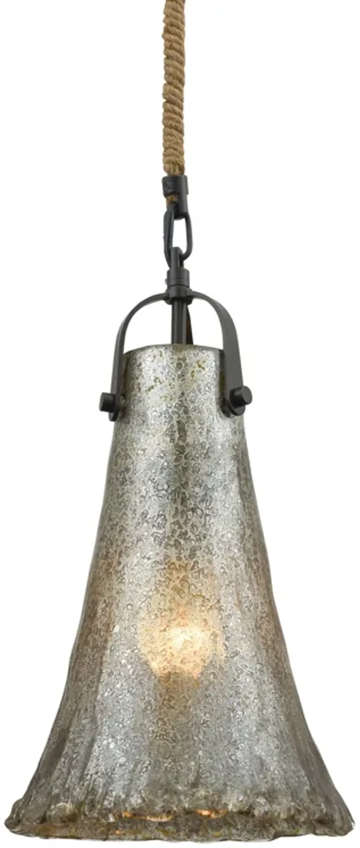 Hand Formed 8" Wide Glass Mini Pendant