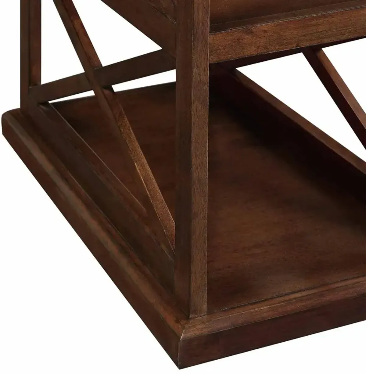 Convenience Concepts Coventry Chairside End Table with Shelves Espresso