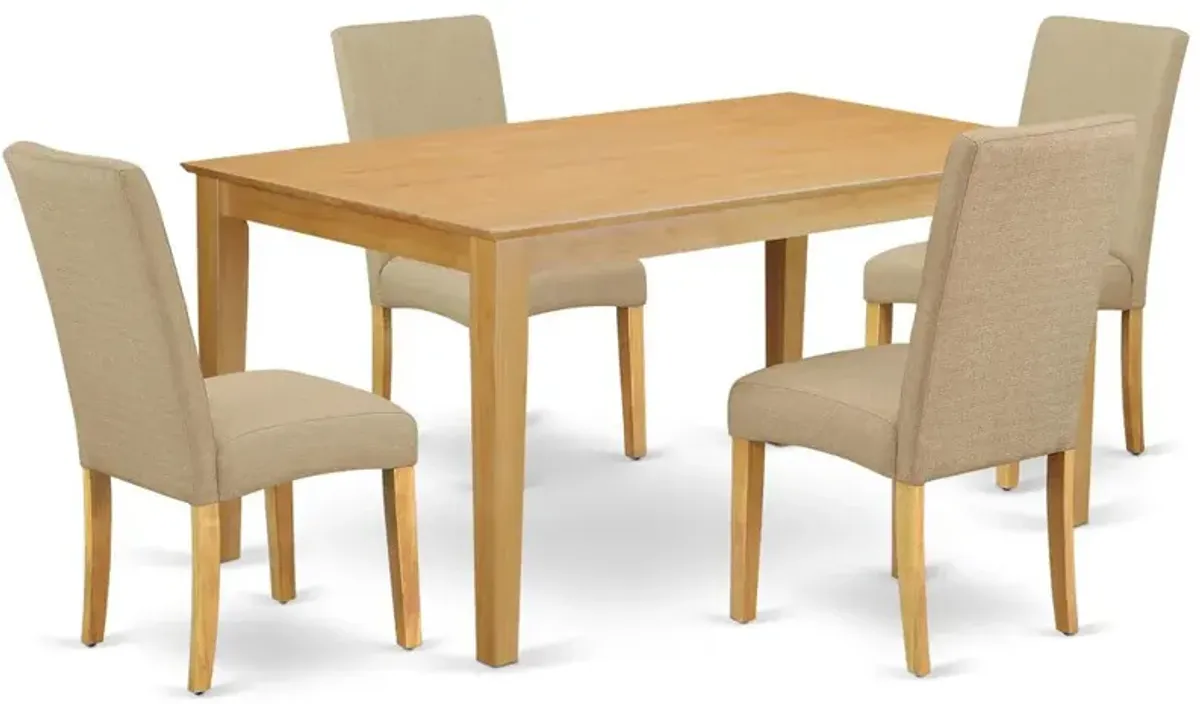 Dining Room Set Oak, CADR5-OAK-16