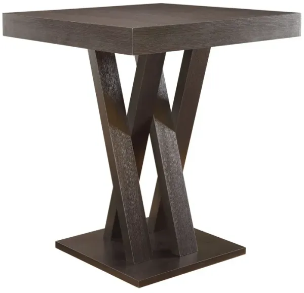 Modern Style Wooden Counter Height Table, Brown-Benzara