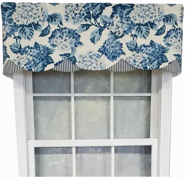 RLF Home Luxurious Modern Design Classic Summer Wind Petticoat Style Window Valance 50" x 15" Black