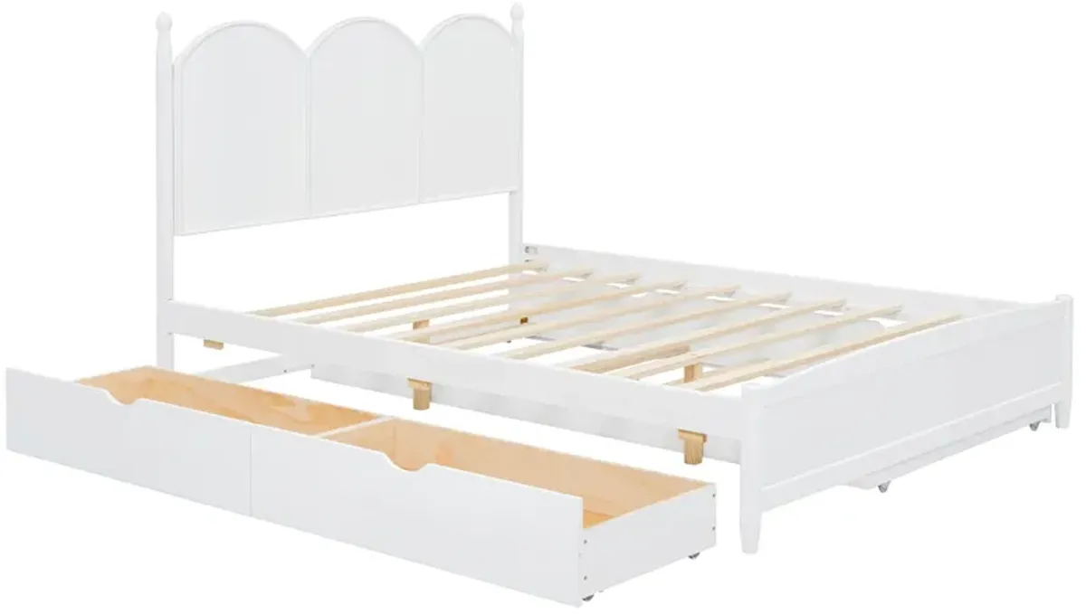 Merax Platform Bed with Drawers and Twin XL Trundle