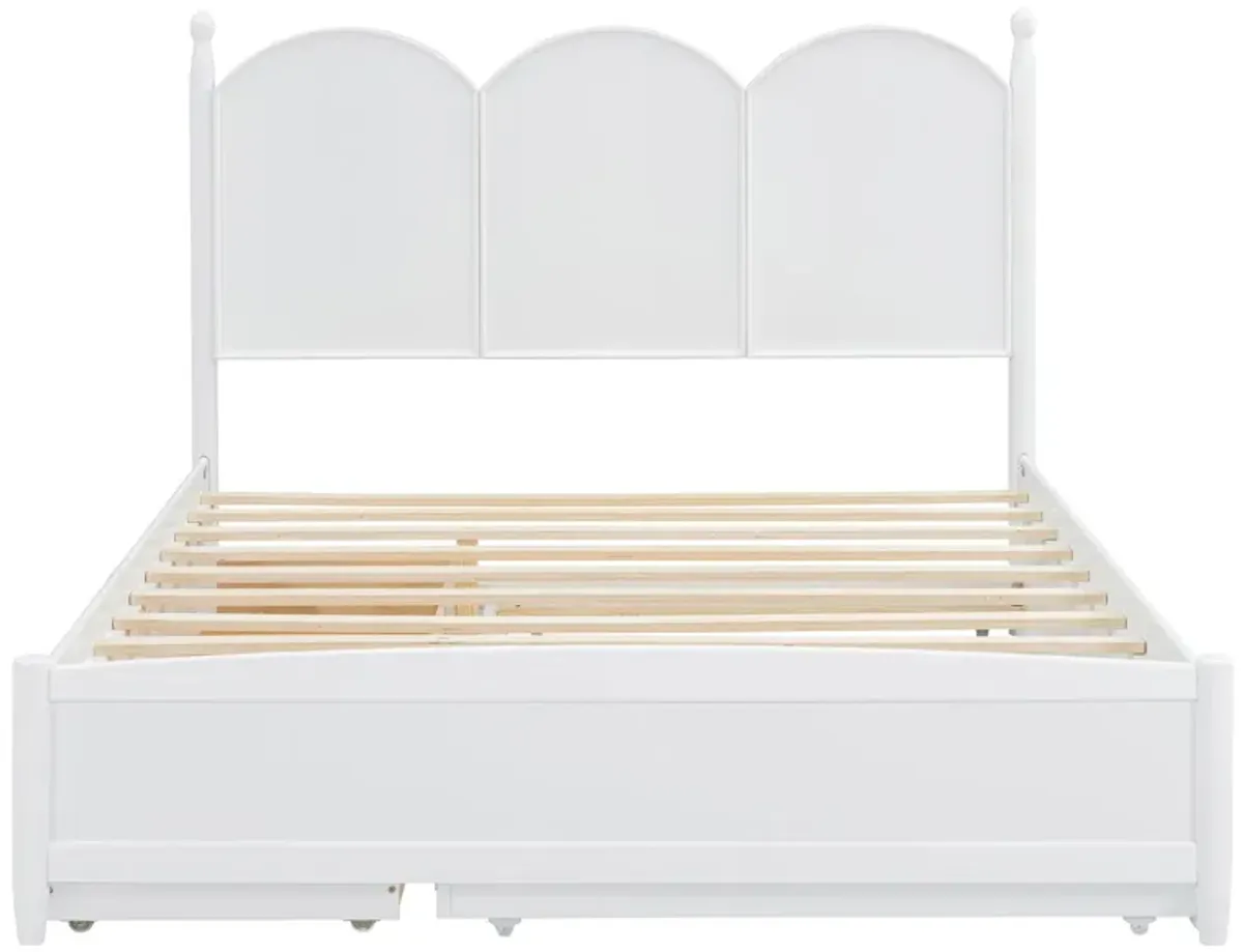 Merax Platform Bed with Drawers and Twin XL Trundle