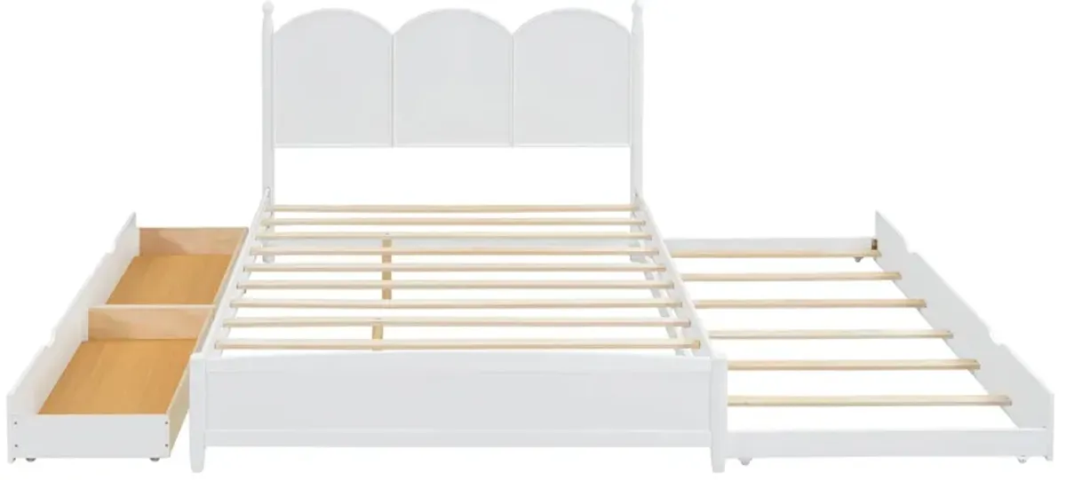 Merax Platform Bed with Drawers and Twin XL Trundle