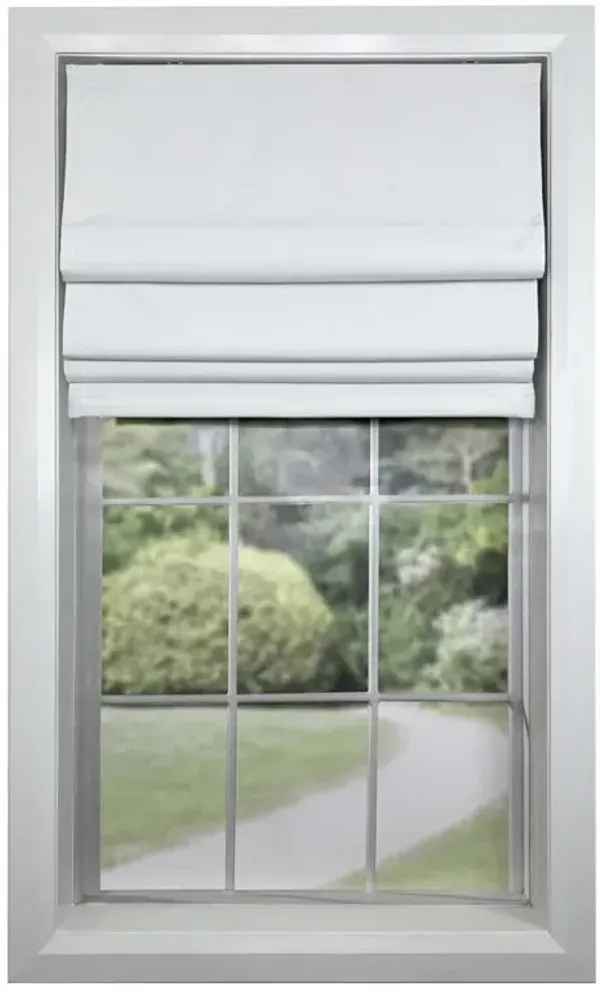 Versailles Octavia Cordless Roman Blackout Shades For Windows Insides/Outside Mount 30" x 63" White