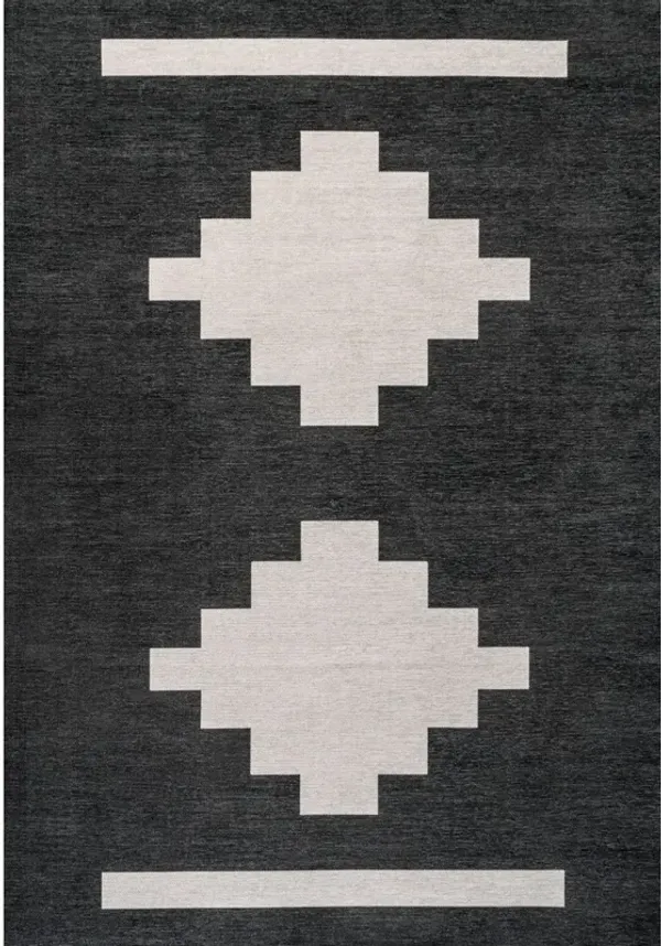 Adriel Geometric Tribal Medallion Machine Washable Area Rug